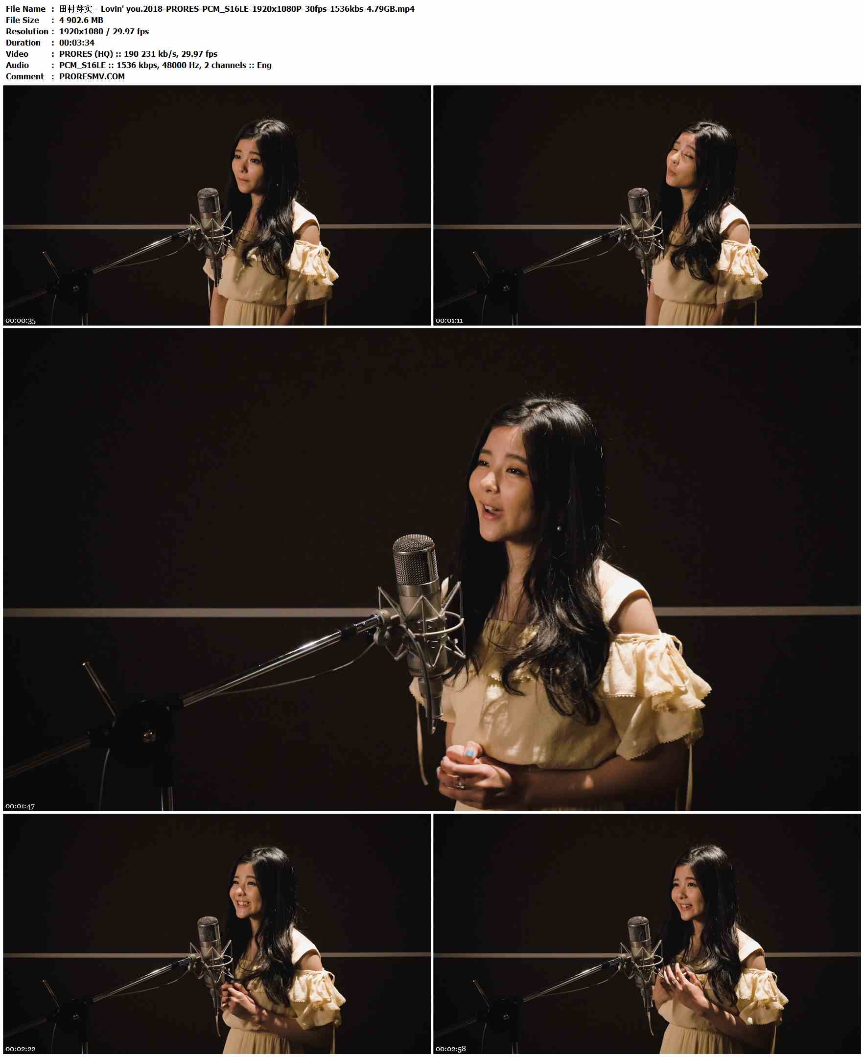田村芽実 - Lovin' you.2018-PRORES-PCM_S16LE-1920x1080P-30fps-1536kbs-4.79GB官方MV_高清MV